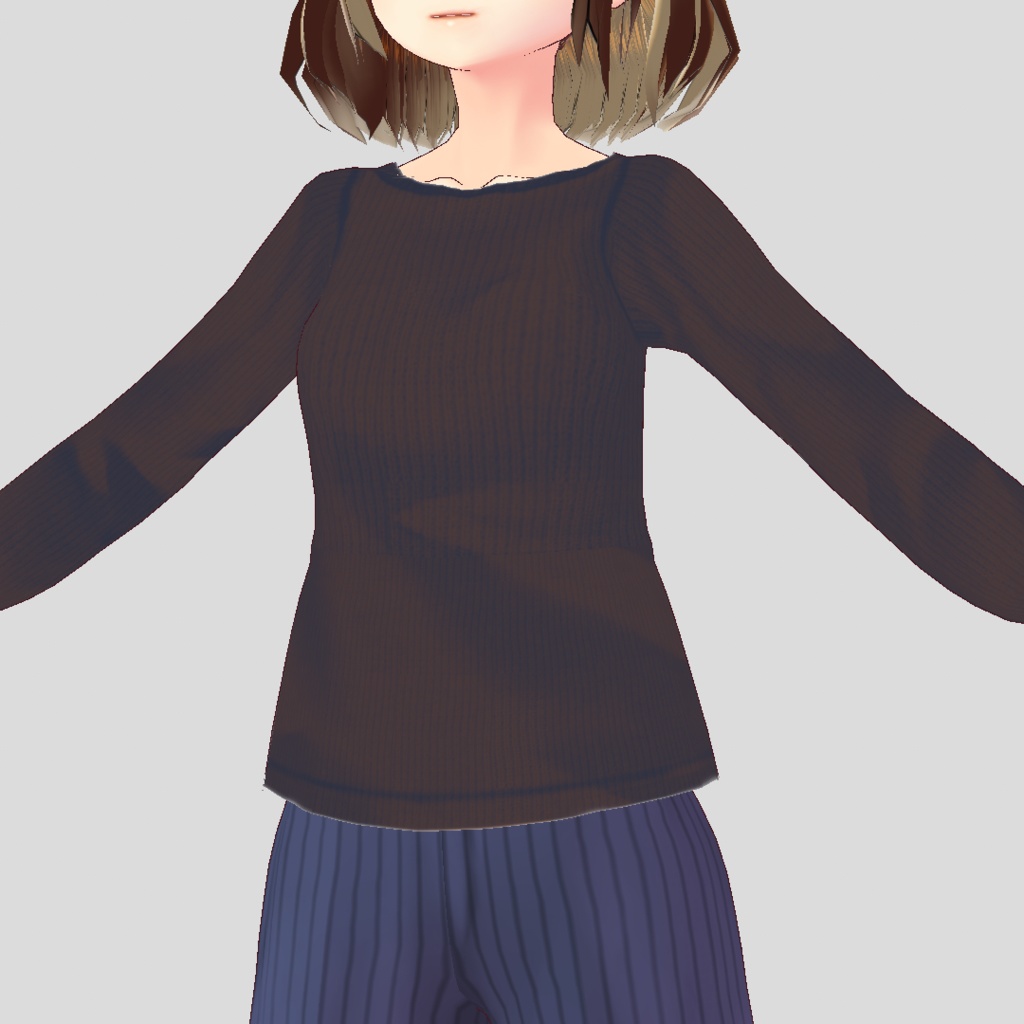 【For VRoid1.0】【無料版あり】Saku*sakuニットブラウス