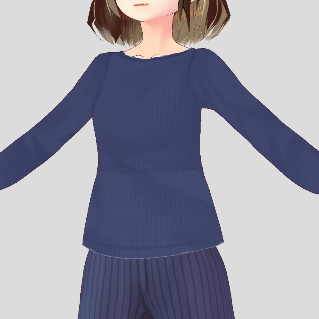 【For VRoid1.0】【無料版あり】Saku*sakuニットブラウス