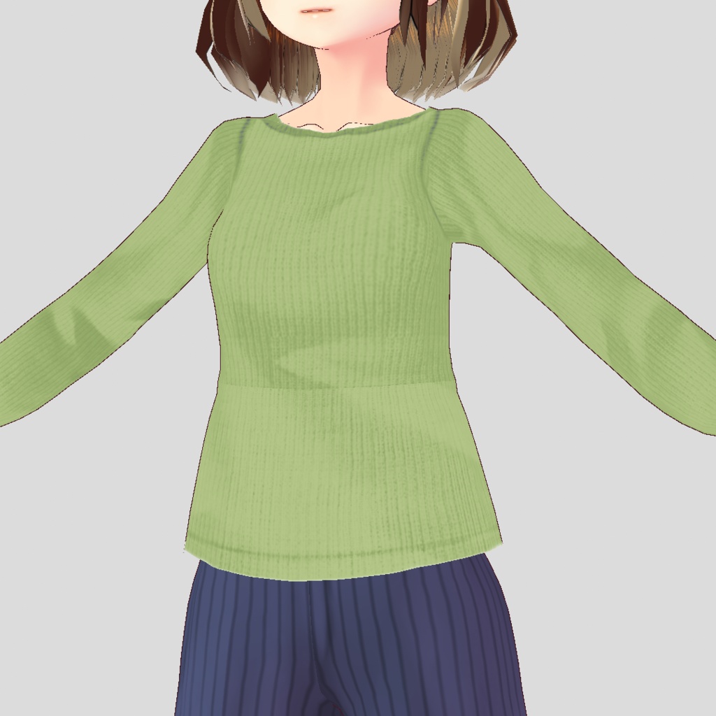 【For VRoid1.0】【無料版あり】Saku*sakuニットブラウス