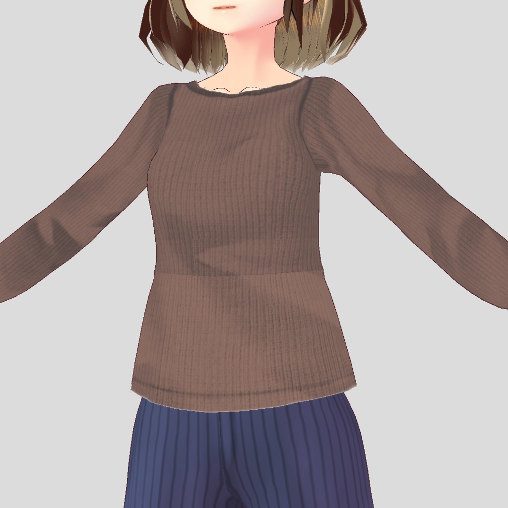 【For VRoid1.0】【無料版あり】Saku*sakuニットブラウス