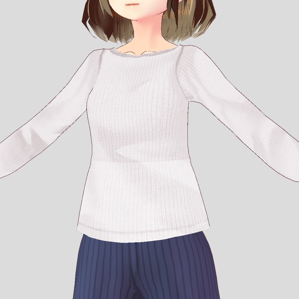 【For VRoid1.0】【無料版あり】Saku*sakuニットブラウス