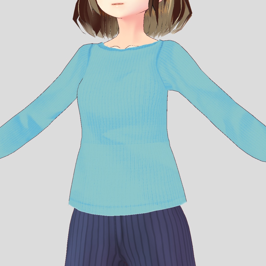 【For VRoid1.0】【無料版あり】Saku*sakuニットブラウス