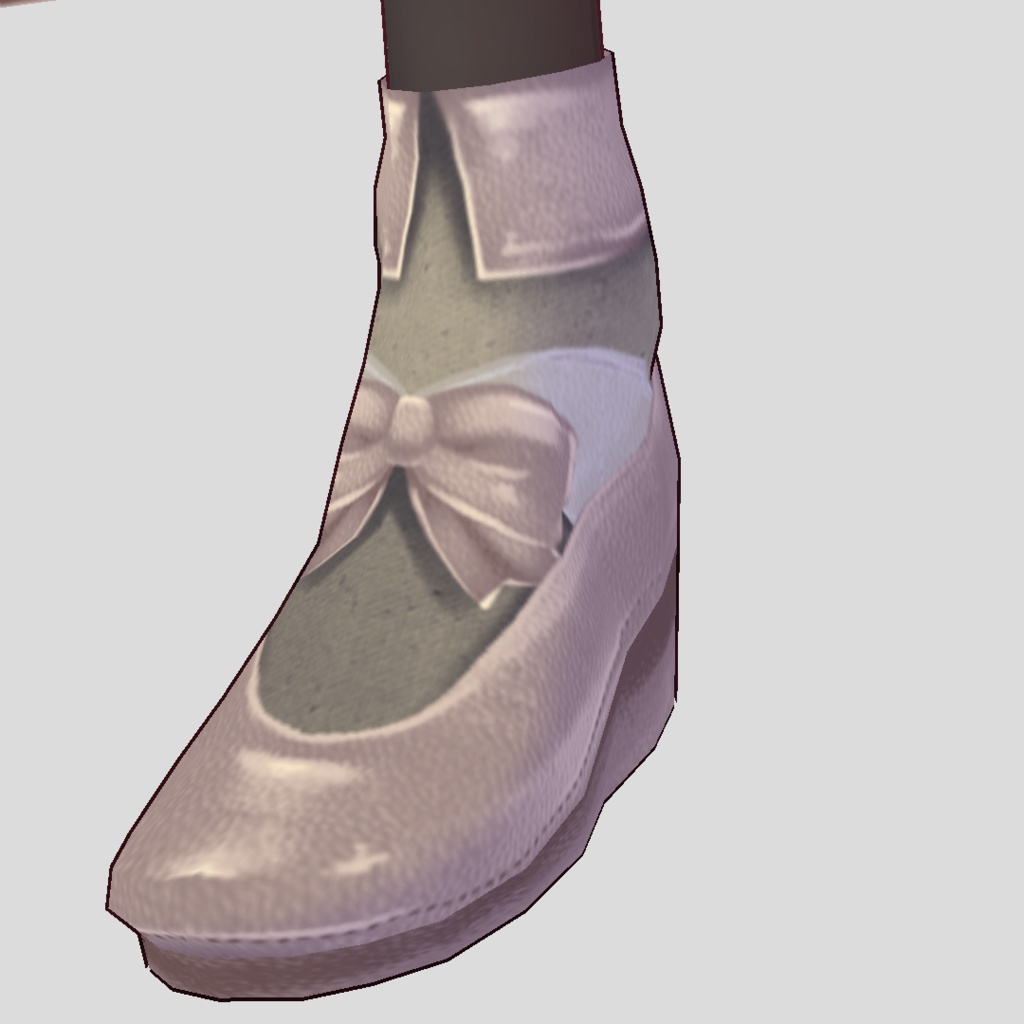 【For VRoidβ】【無料版あり】Saku*sakuレザーシューズ01