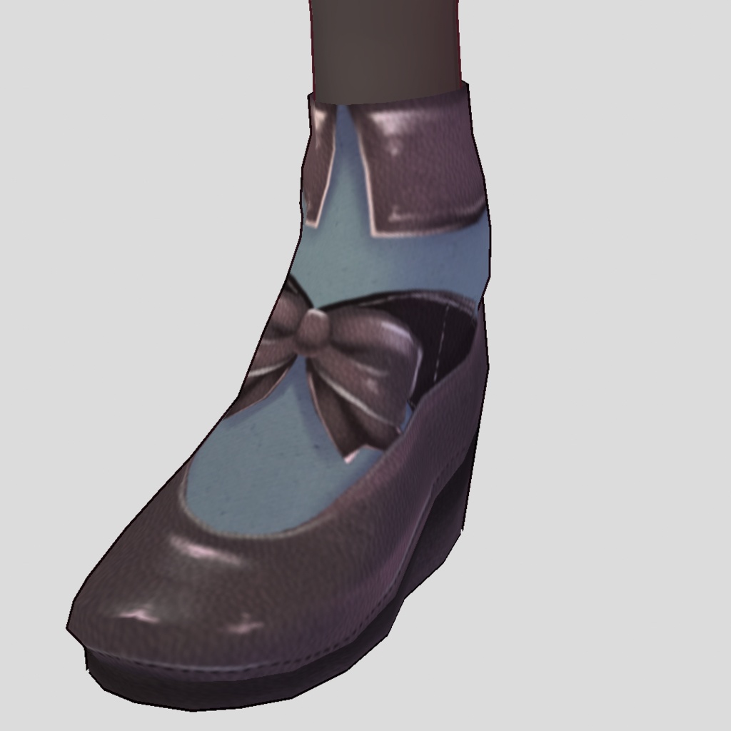 【For VRoidβ】【無料版あり】Saku*sakuレザーシューズ01