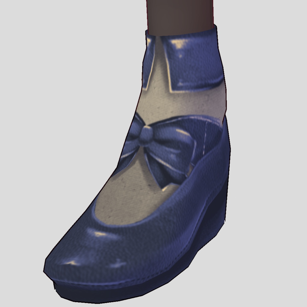 【For VRoidβ】【無料版あり】Saku*sakuレザーシューズ01