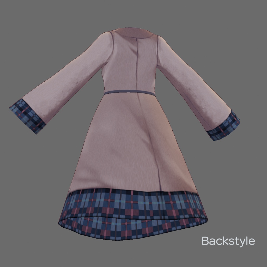 【For VRoid1.0】Saku*saku チェック柄ボアコート/Checkered Boa Coa