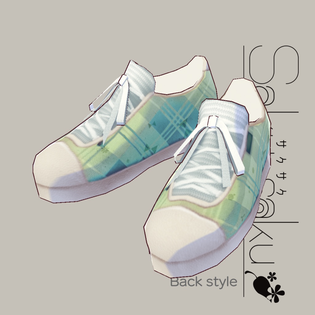 【For VRoid1.0】Saku*saku パステルキャンバススニーカー/Pastel Canvas Sneakers