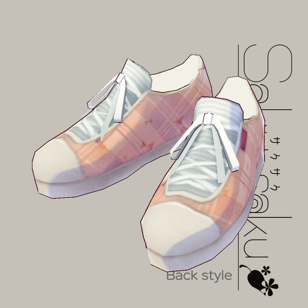 【For VRoid1.0】Saku*saku パステルキャンバススニーカー/Pastel Canvas Sneakers