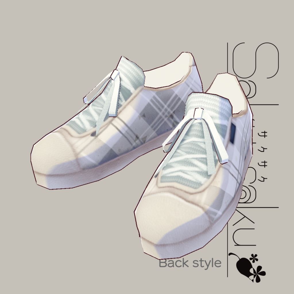 【For VRoid1.0】Saku*saku パステルキャンバススニーカー/Pastel Canvas Sneakers
