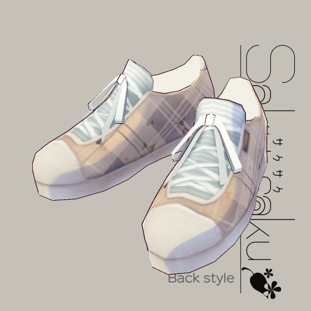 【For VRoid1.0】Saku*saku パステルキャンバススニーカー/Pastel Canvas Sneakers