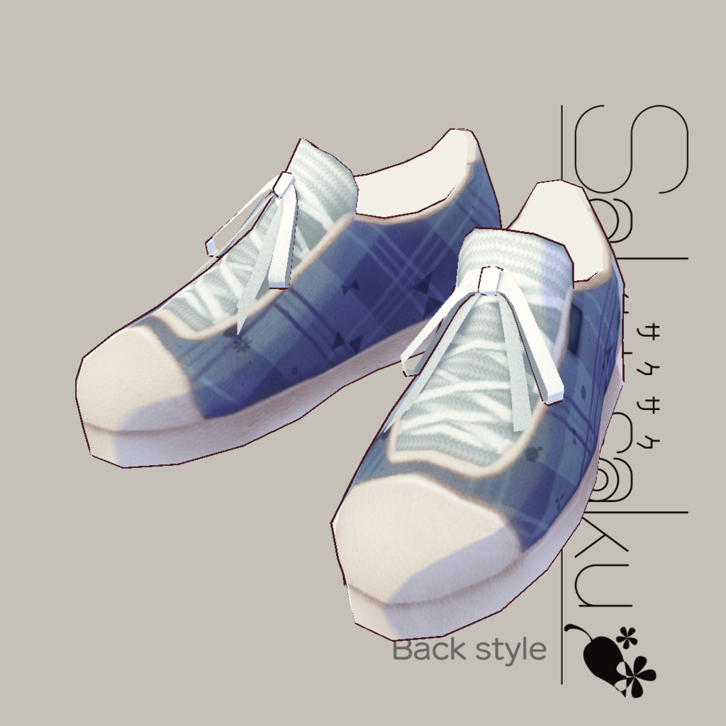 【For VRoid1.0】Saku*saku パステルキャンバススニーカー/Pastel Canvas Sneakers