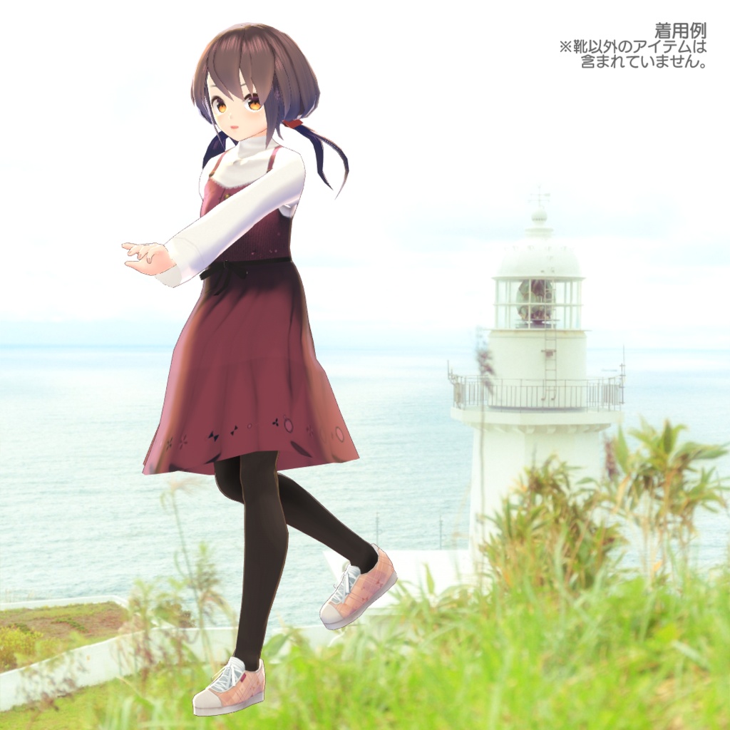 【For VRoid1.0】Saku*saku パステルキャンバススニーカー/Pastel Canvas Sneakers