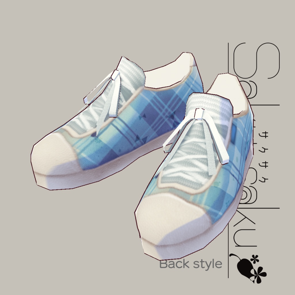 【For VRoid1.0】Saku*saku パステルキャンバススニーカー/Pastel Canvas Sneakers