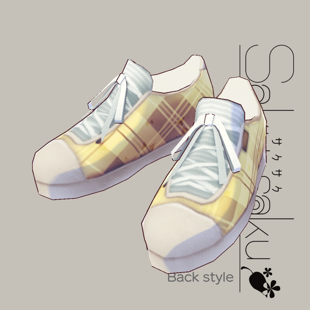 【For VRoid1.0】Saku*saku パステルキャンバススニーカー/Pastel Canvas Sneakers