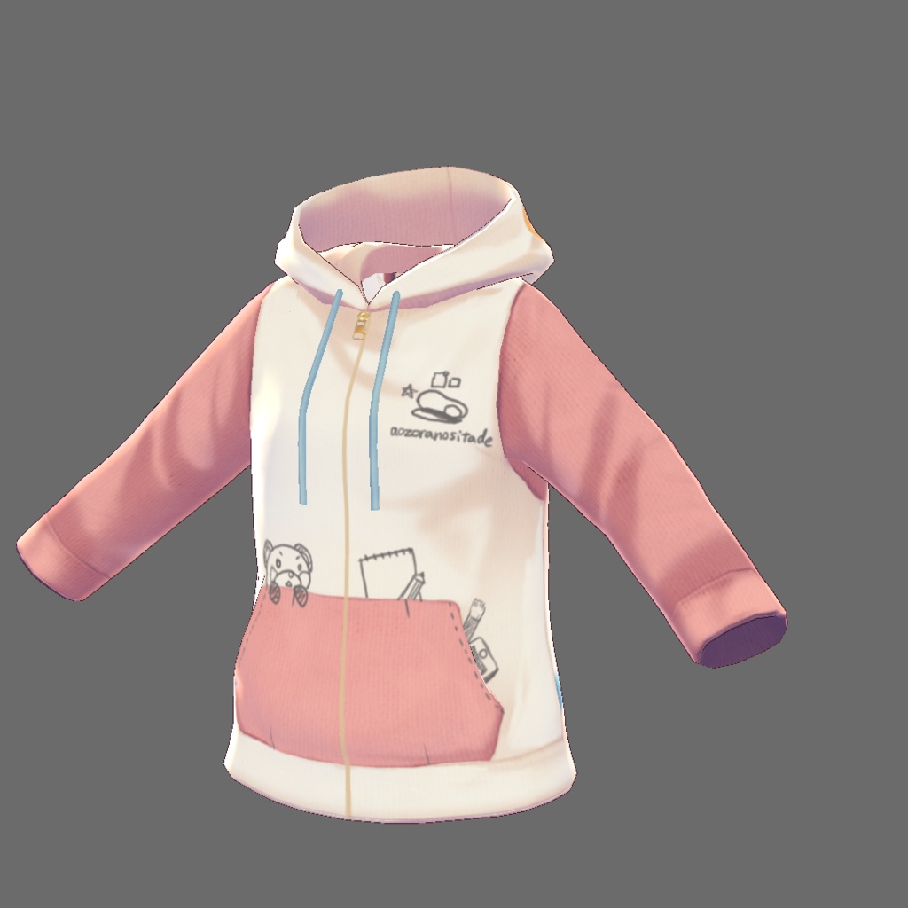 【For VRoid1.0】クマパーカー/Bear Hoodie