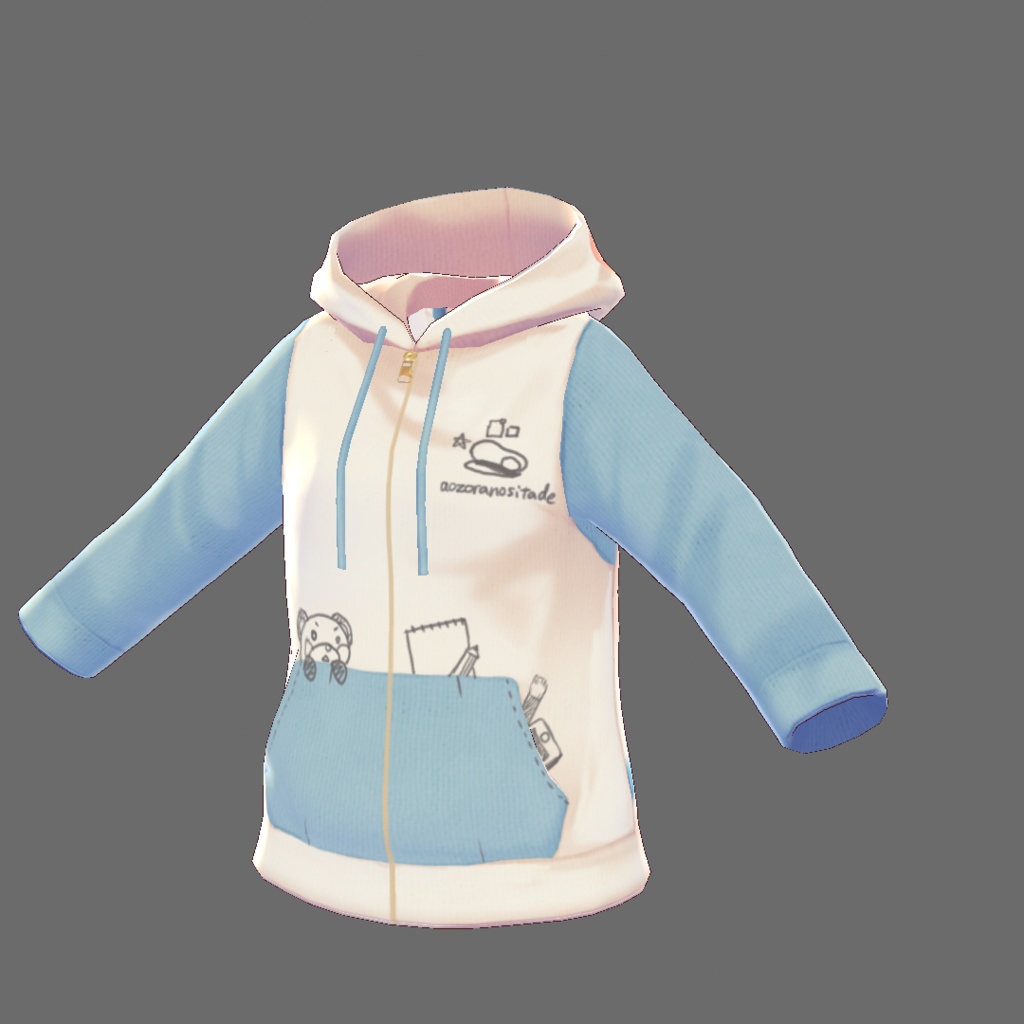 【For VRoid1.0】クマパーカー/Bear Hoodie