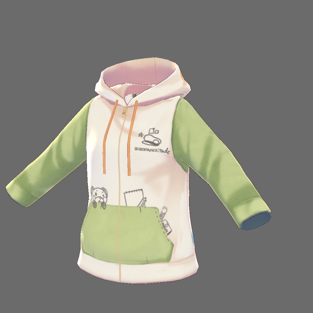 【For VRoid1.0】クマパーカー/Bear Hoodie