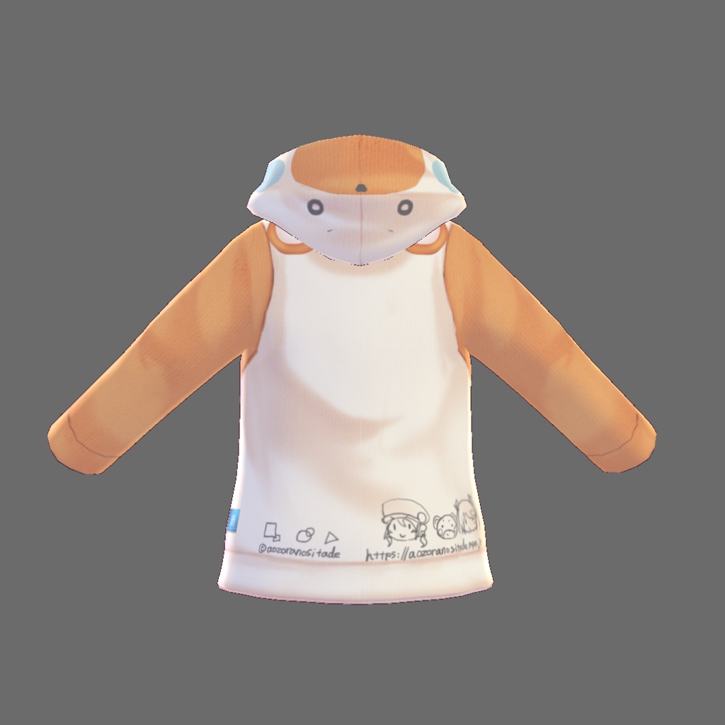 【For VRoid1.0】クマパーカー/Bear Hoodie