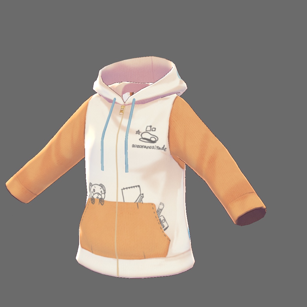 【For VRoid1.0】クマパーカー/Bear Hoodie