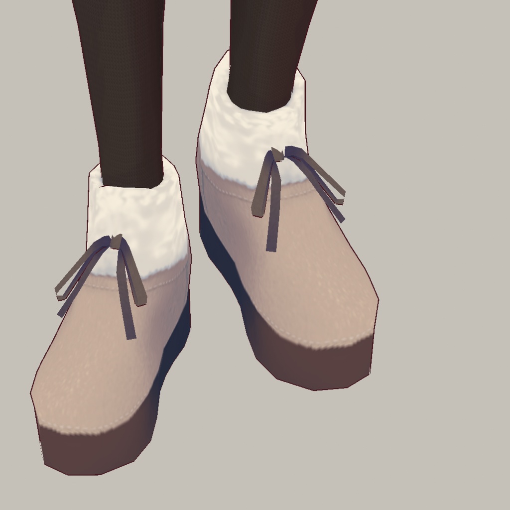 【For VRoid1.0】Saku*saku ムートンブーツ01/Mouton Boots01