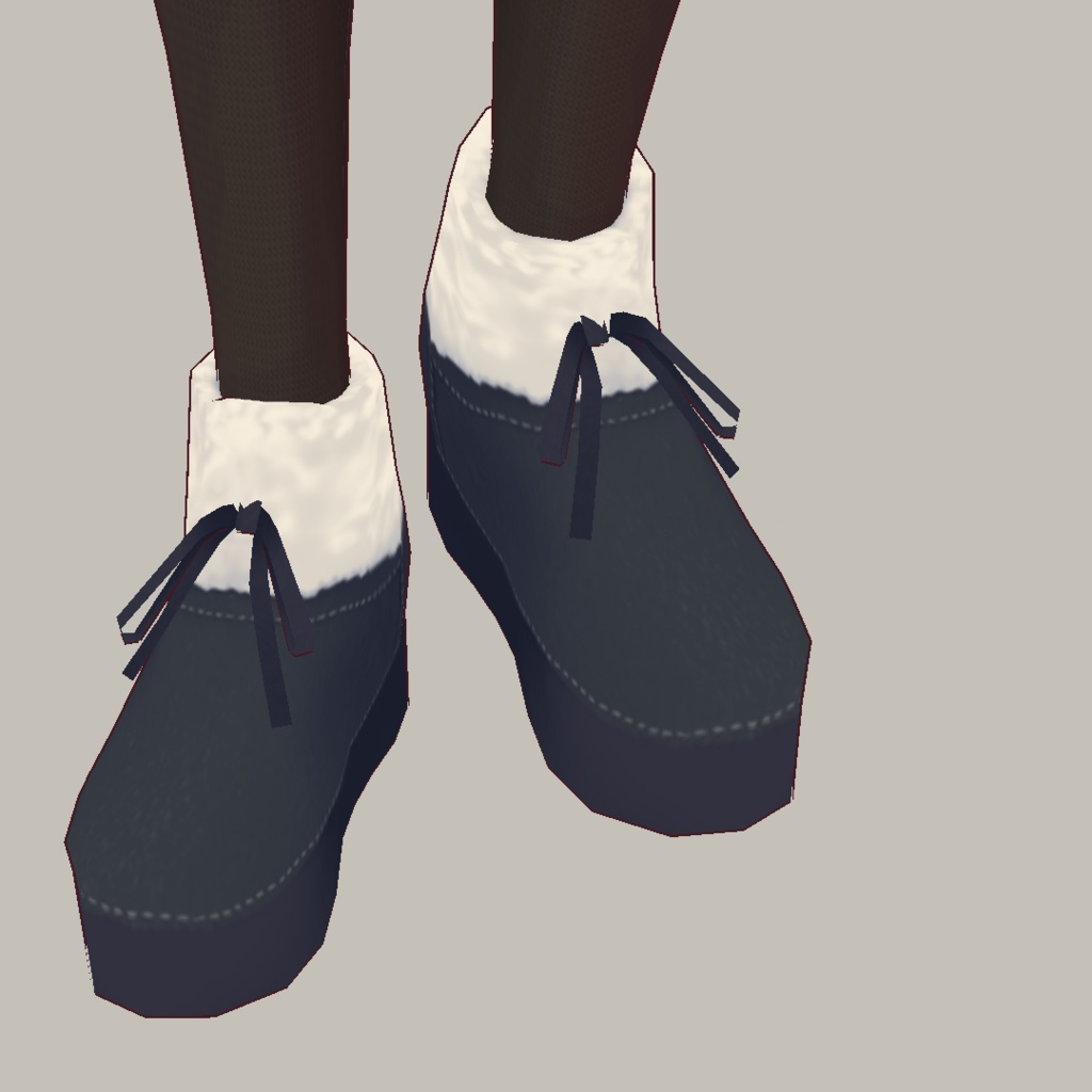 【For VRoid1.0】Saku*saku ムートンブーツ01/Mouton Boots01