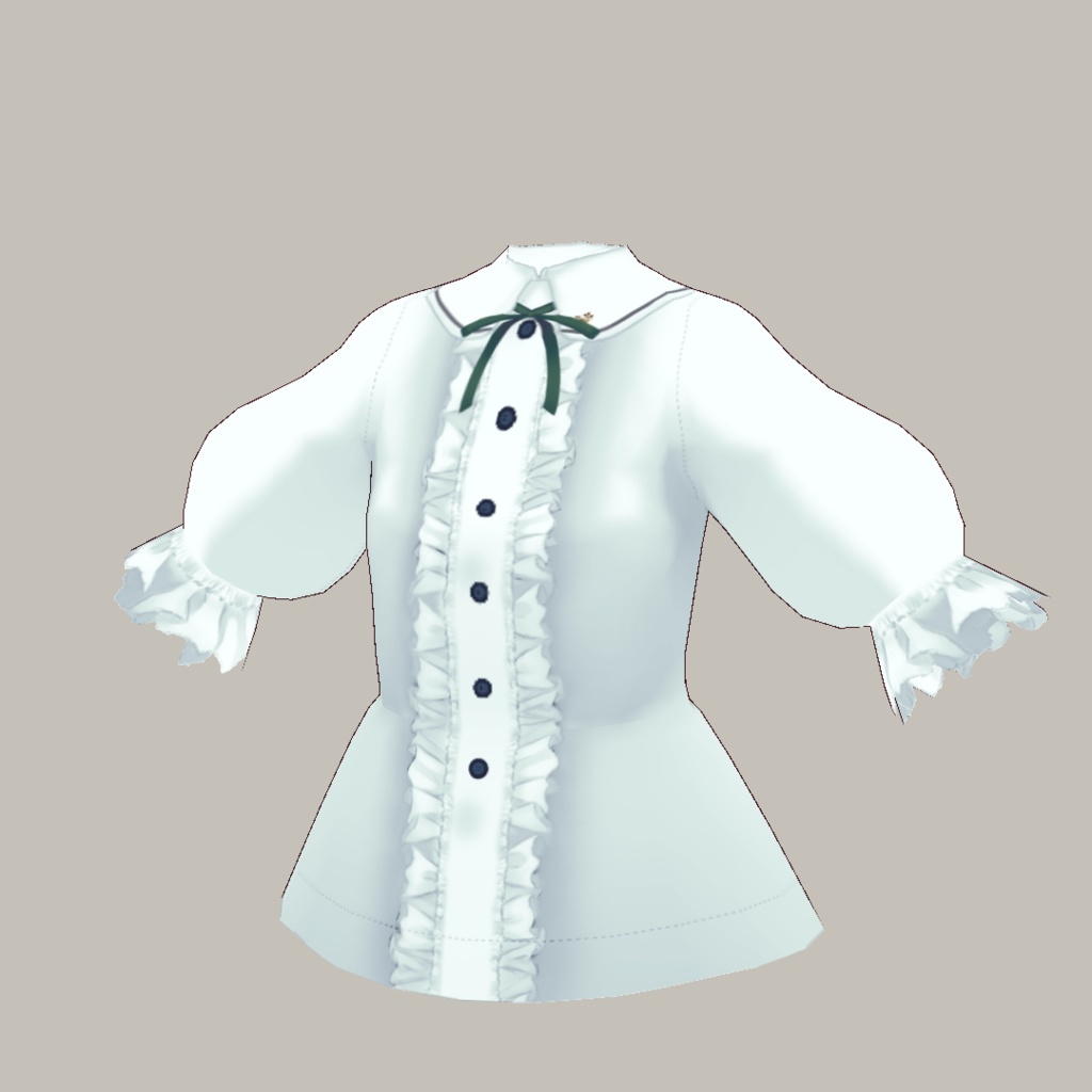 【For VRoid1.0】フリルブラウス01/Frilled Blouse 01