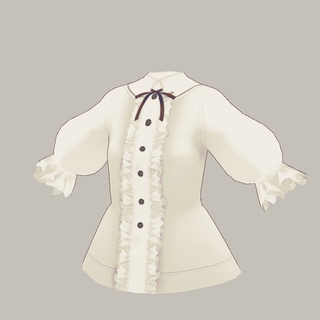 【For VRoid1.0】フリルブラウス01/Frilled Blouse 01