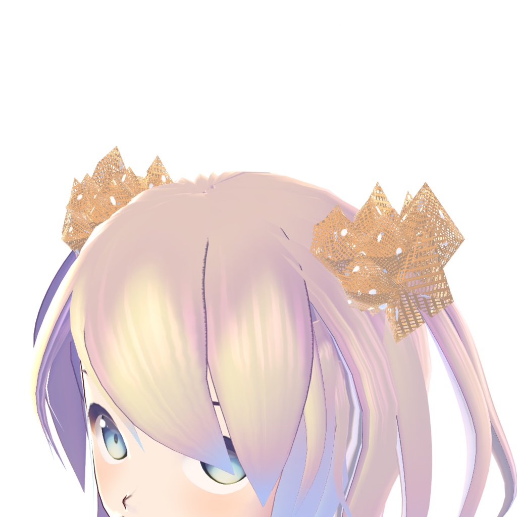 【For VRoid1.0】【CC0】VRoid髪向け チュール生地