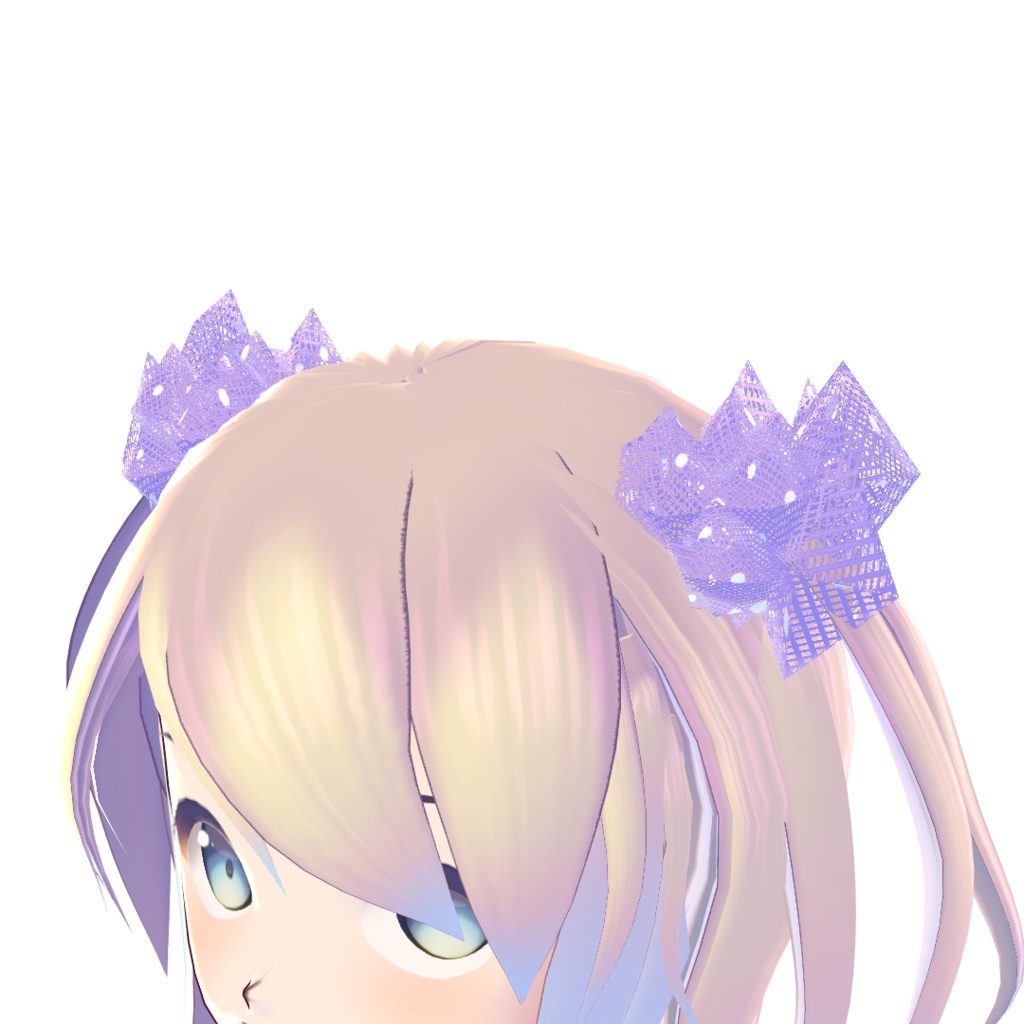 【For VRoid1.0】【CC0】VRoid髪向け チュール生地