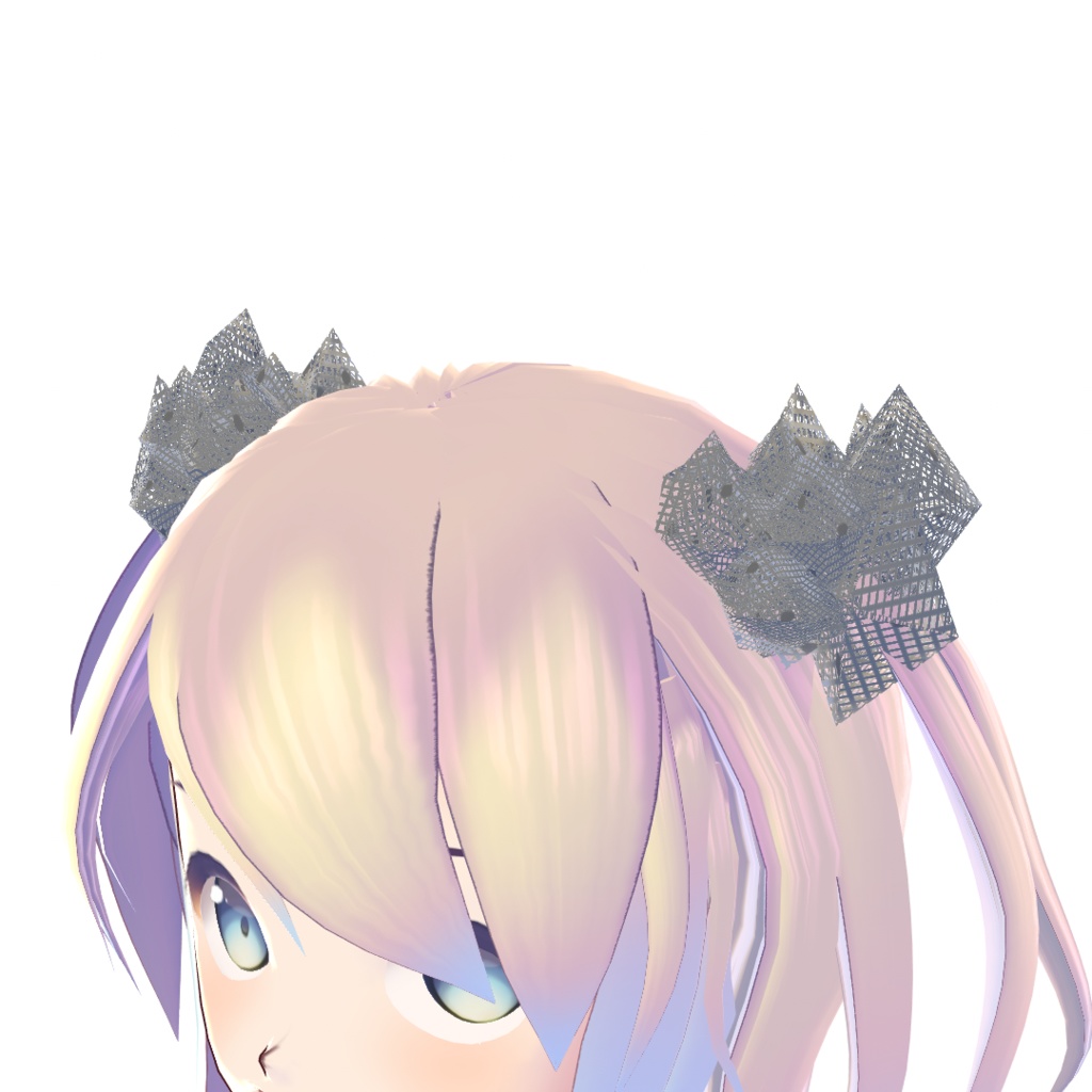 【For VRoid1.0】【CC0】VRoid髪向け チュール生地