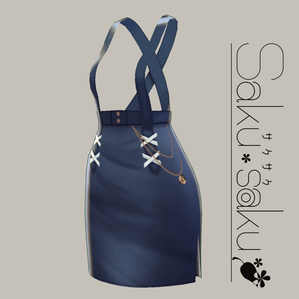 【For VRoid1.0】Saku*saku サスペンダータイトスカート /Suspender Tight Skirt