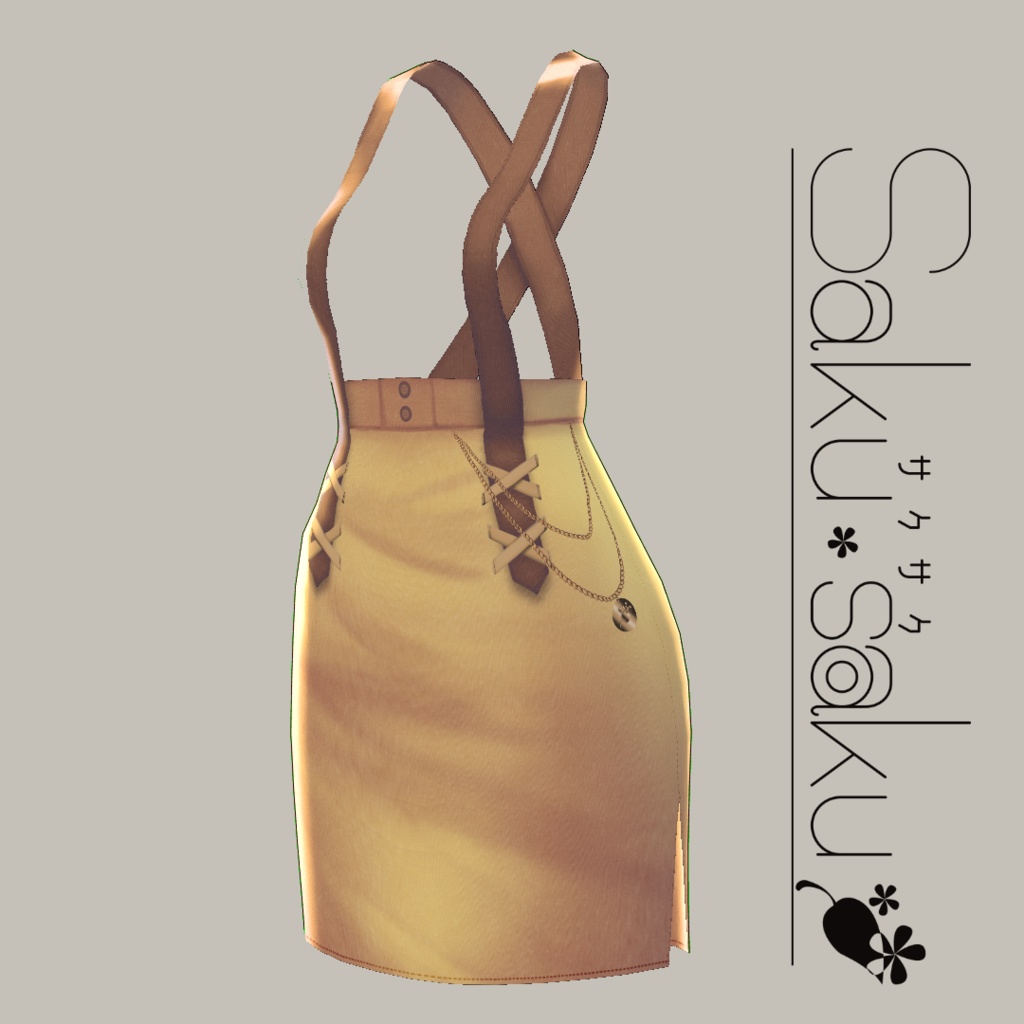 【For VRoid1.0】Saku*saku サスペンダータイトスカート /Suspender Tight Skirt