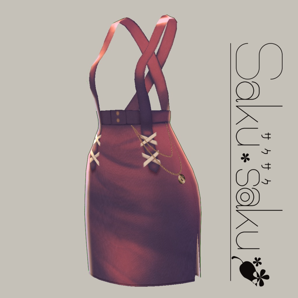 【For VRoid1.0】Saku*saku サスペンダータイトスカート /Suspender Tight Skirt