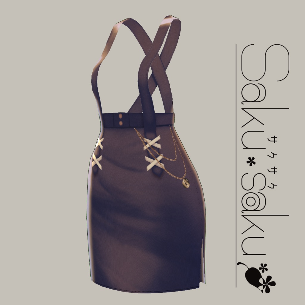 【For VRoid1.0】Saku*saku サスペンダータイトスカート /Suspender Tight Skirt