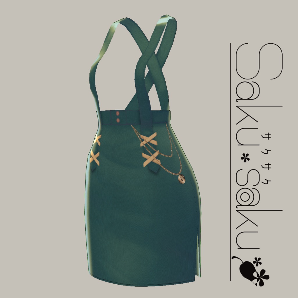 【For VRoid1.0】Saku*saku サスペンダータイトスカート /Suspender Tight Skirt