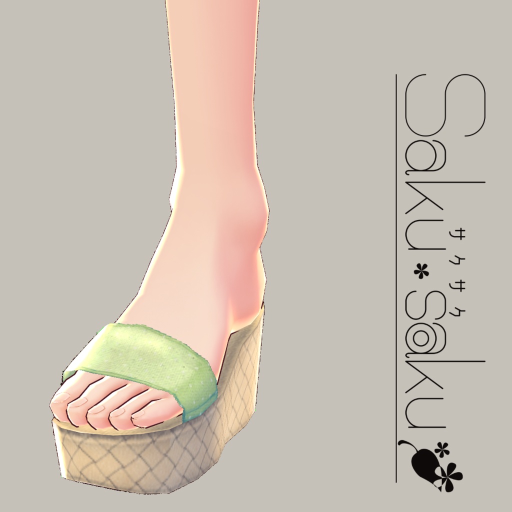 【For VRoid1.0】Saku*saku ドットサンダル