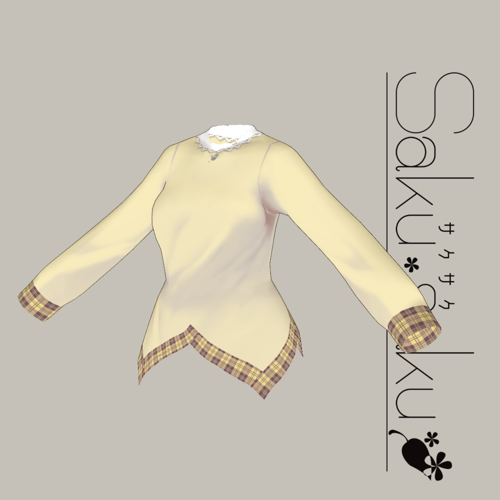 【For VRoid1.0】Saku*saku レースブラウス/Lace Blouse