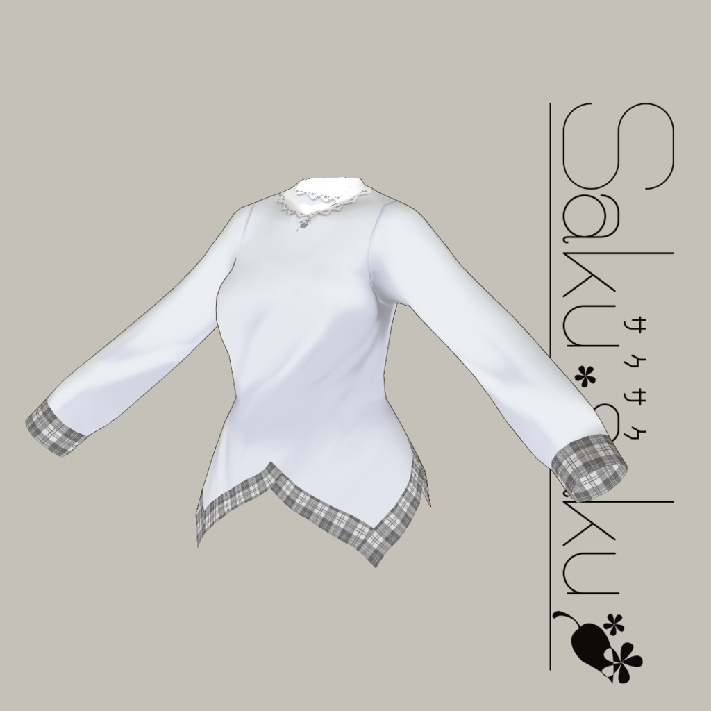 【For VRoid1.0】Saku*saku レースブラウス/Lace Blouse