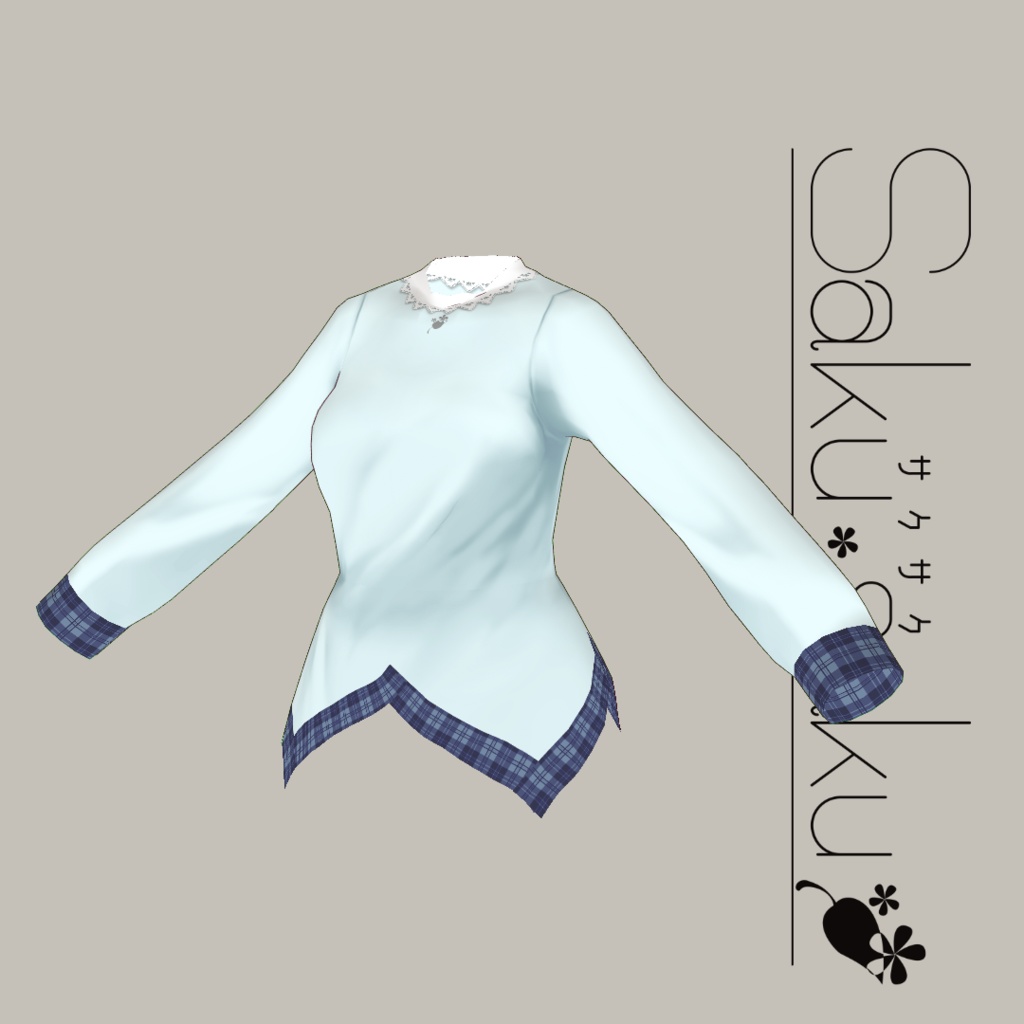 【For VRoid1.0】Saku*saku レースブラウス/Lace Blouse