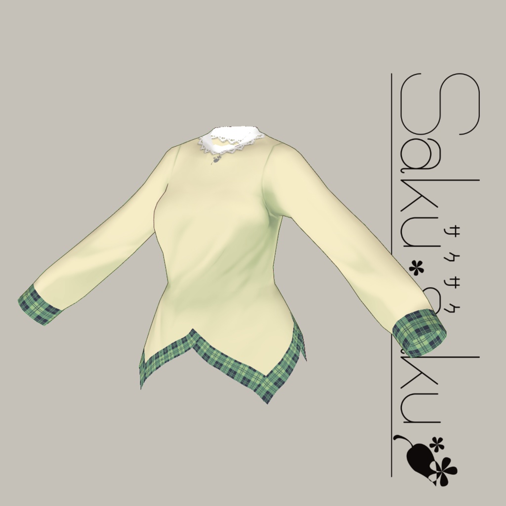 【For VRoid1.0】Saku*saku レースブラウス/Lace Blouse