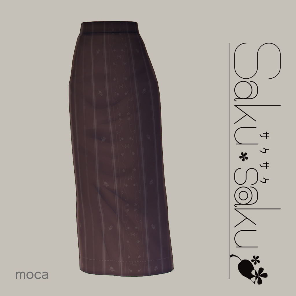 【For VRoid1.0】パステルストライプスカート/Pastel Stripe Skirt