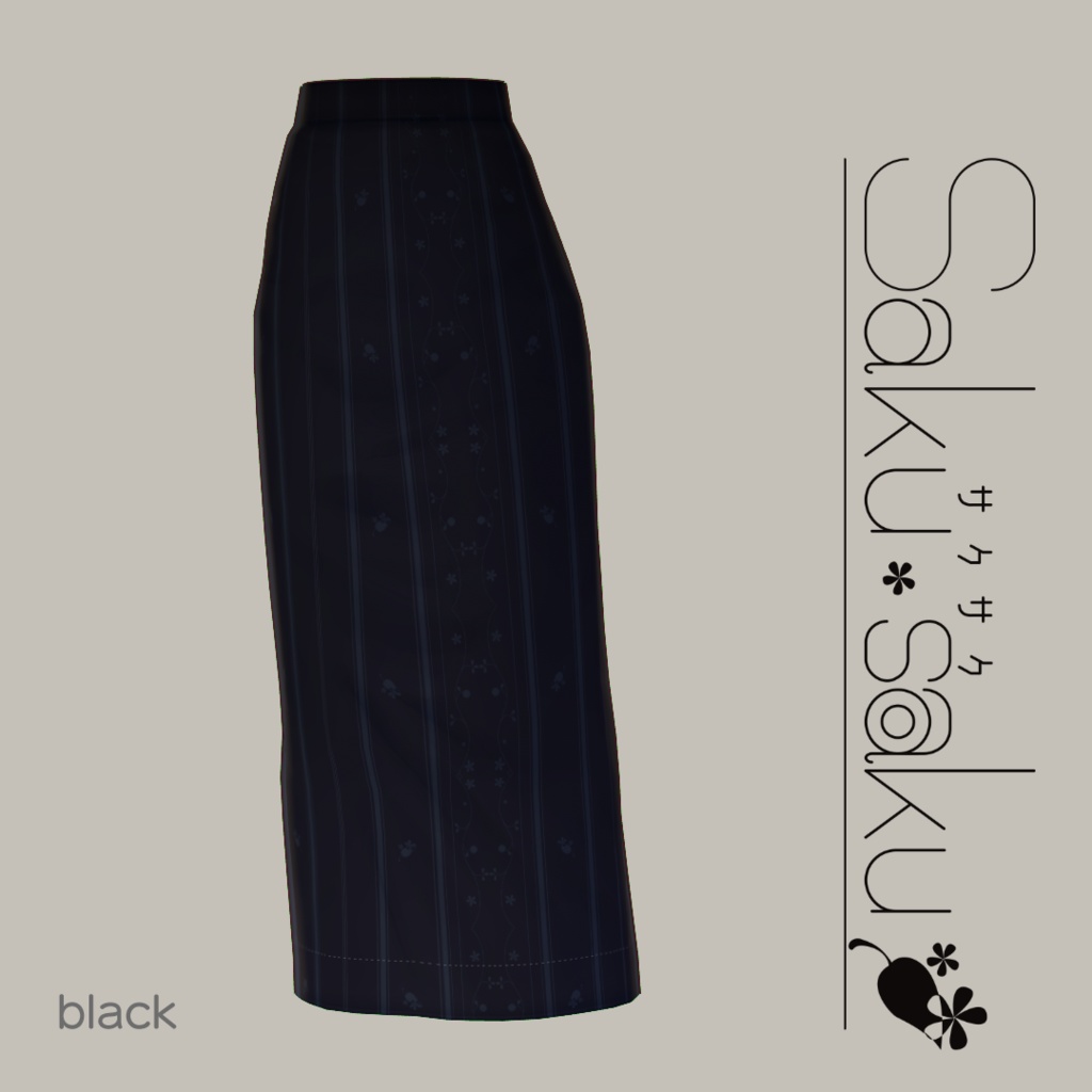 【For VRoid1.0】パステルストライプスカート/Pastel Stripe Skirt