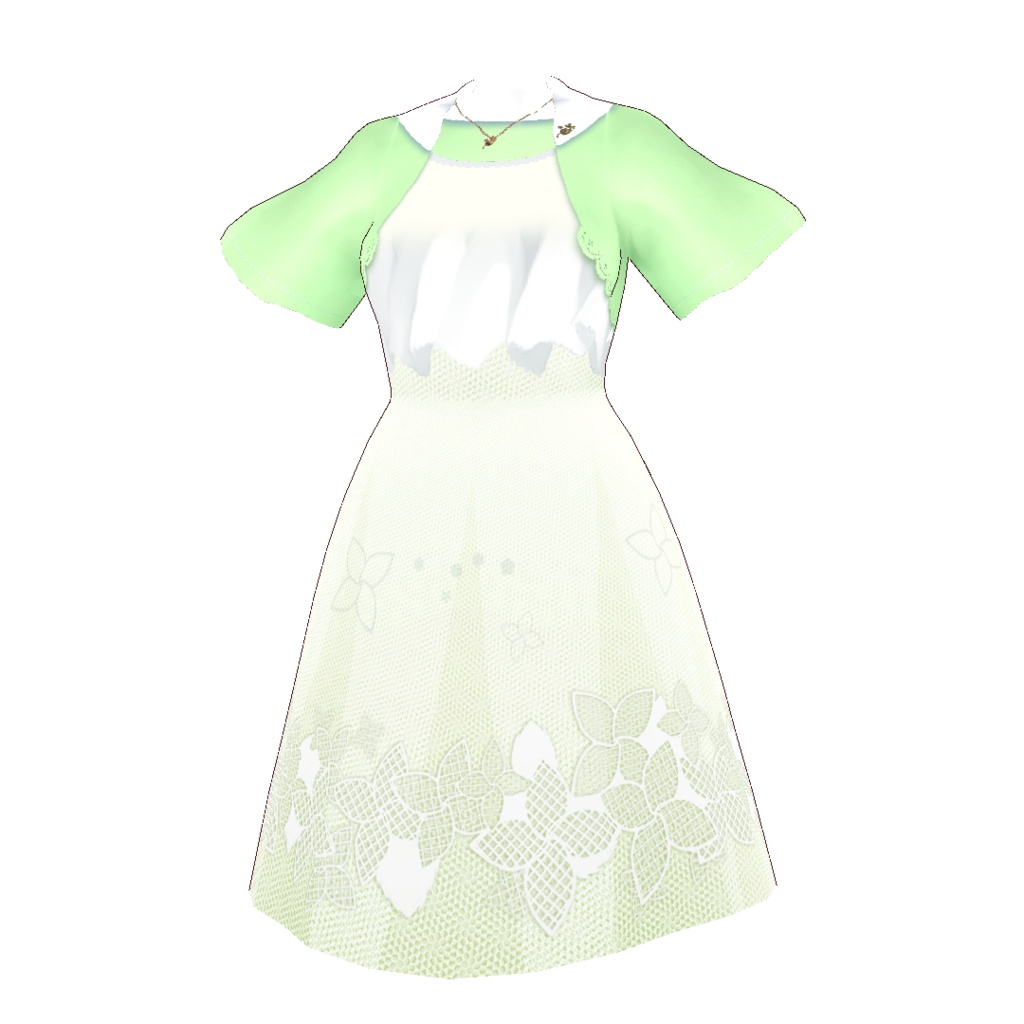 【For VRoid1.0】Saku*saku 雨の日フラワーチュチュワンピセット/Saku*saku Rainy Day Flower Tulle Dress Set