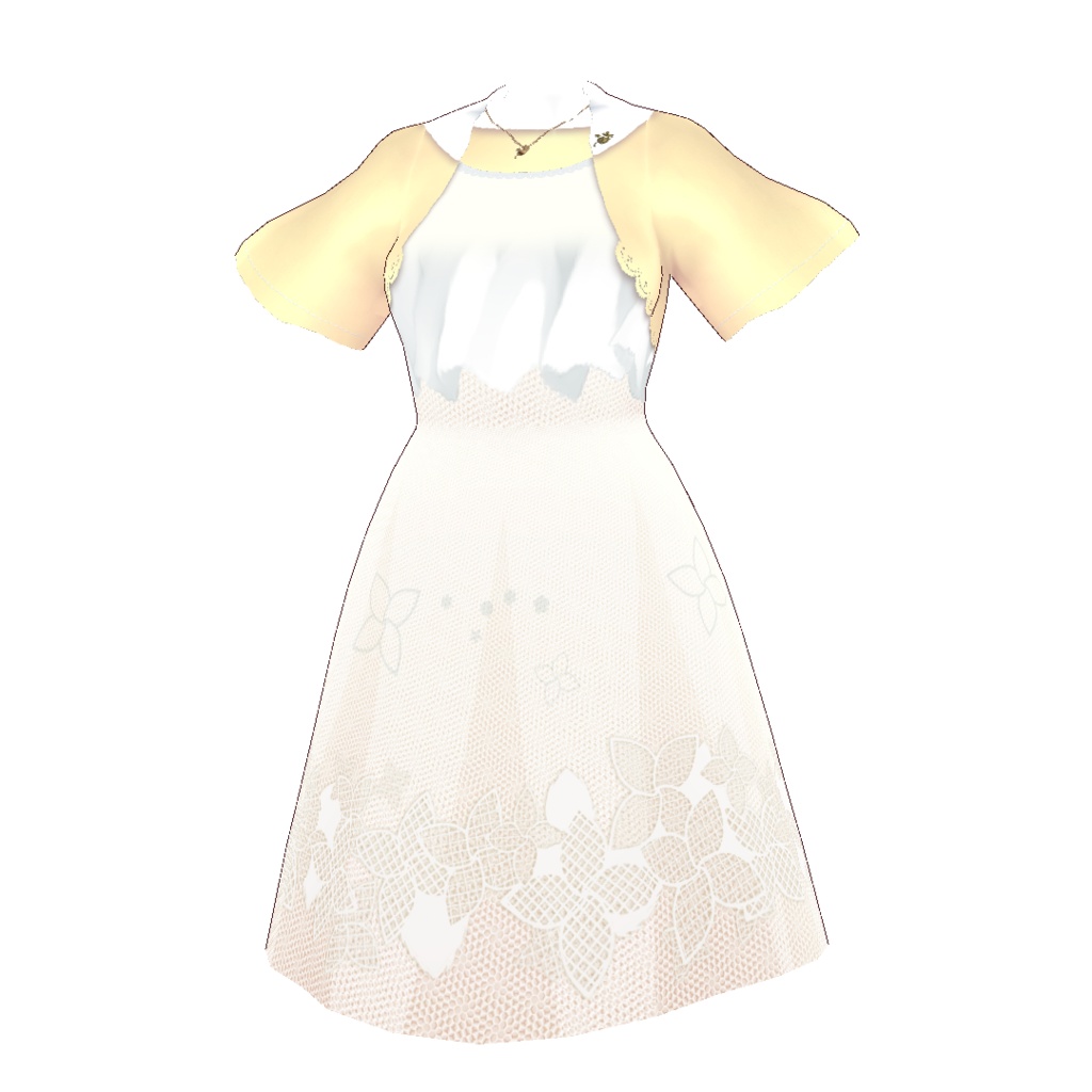 【For VRoid1.0】Saku*saku 雨の日フラワーチュチュワンピセット/Saku*saku Rainy Day Flower Tulle Dress Set