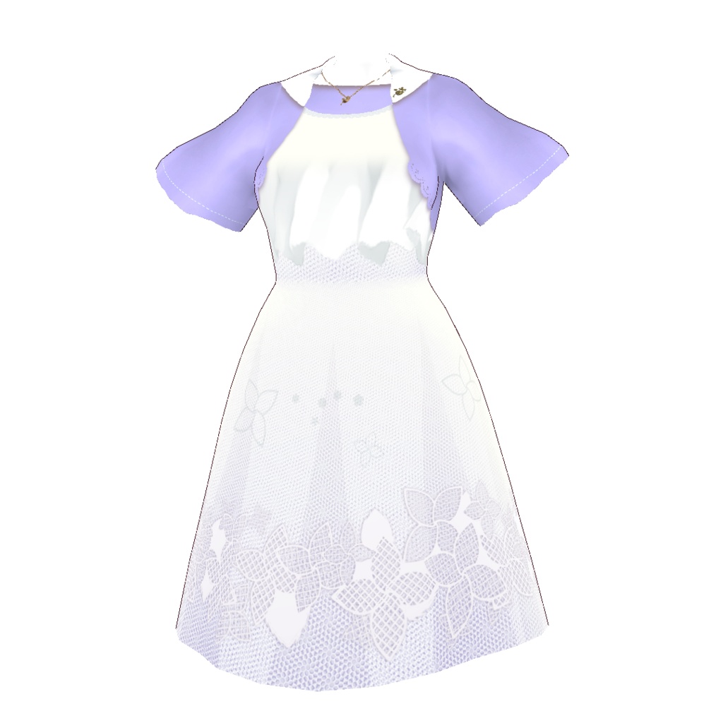 【For VRoid1.0】Saku*saku 雨の日フラワーチュチュワンピセット/Saku*saku Rainy Day Flower Tulle Dress Set