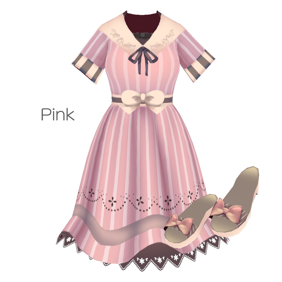 【For VRoid1.0】Saku*saku セーラーリボンコーデセット/Sakusaku_Sailor ribon code set