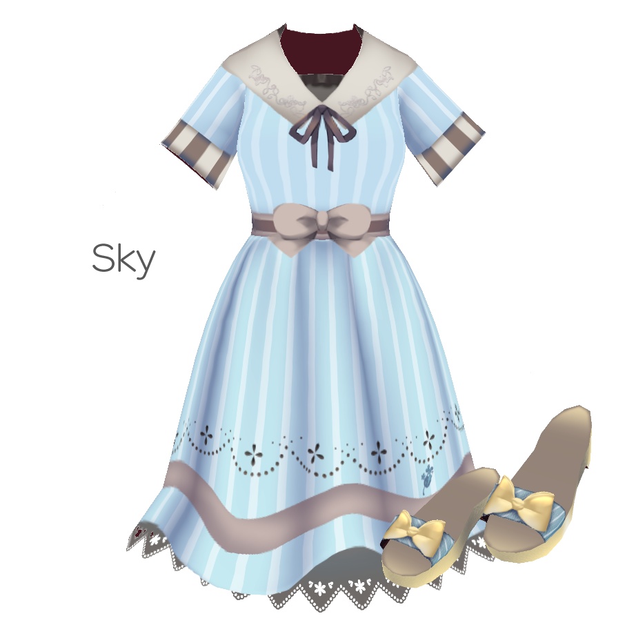 【For VRoid1.0】Saku*saku セーラーリボンコーデセット/Sakusaku_Sailor ribon code set