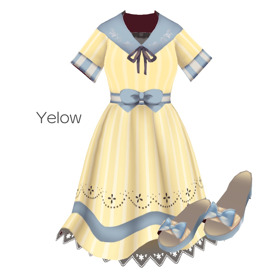 【For VRoid1.0】Saku*saku セーラーリボンコーデセット/Sakusaku_Sailor ribon code set