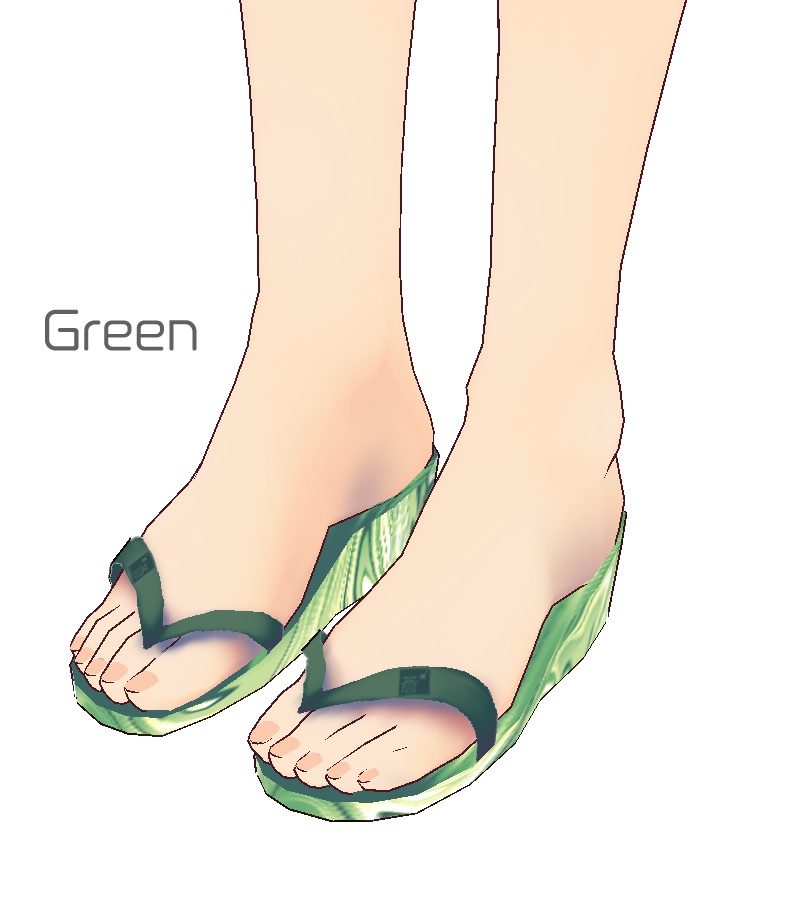【For VRoid1.0】マーブルビーチサンダル/Marble beach sandals