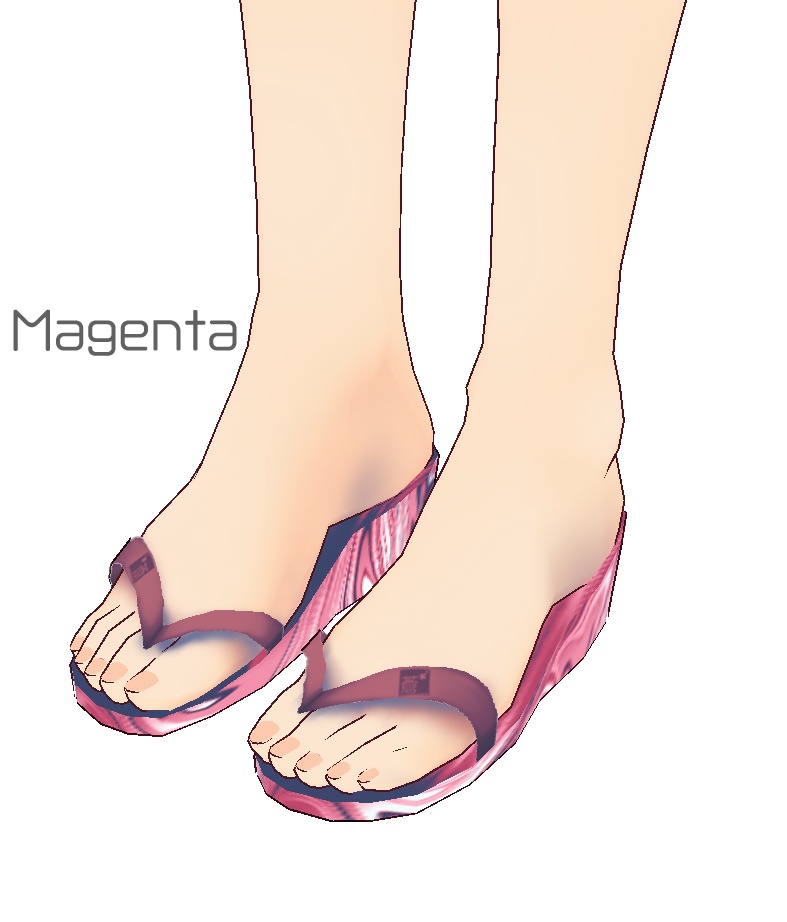 【For VRoid1.0】マーブルビーチサンダル/Marble beach sandals